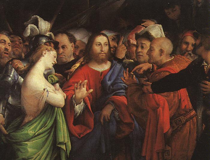 Lorenzo Lotto Christ and the Adulteress